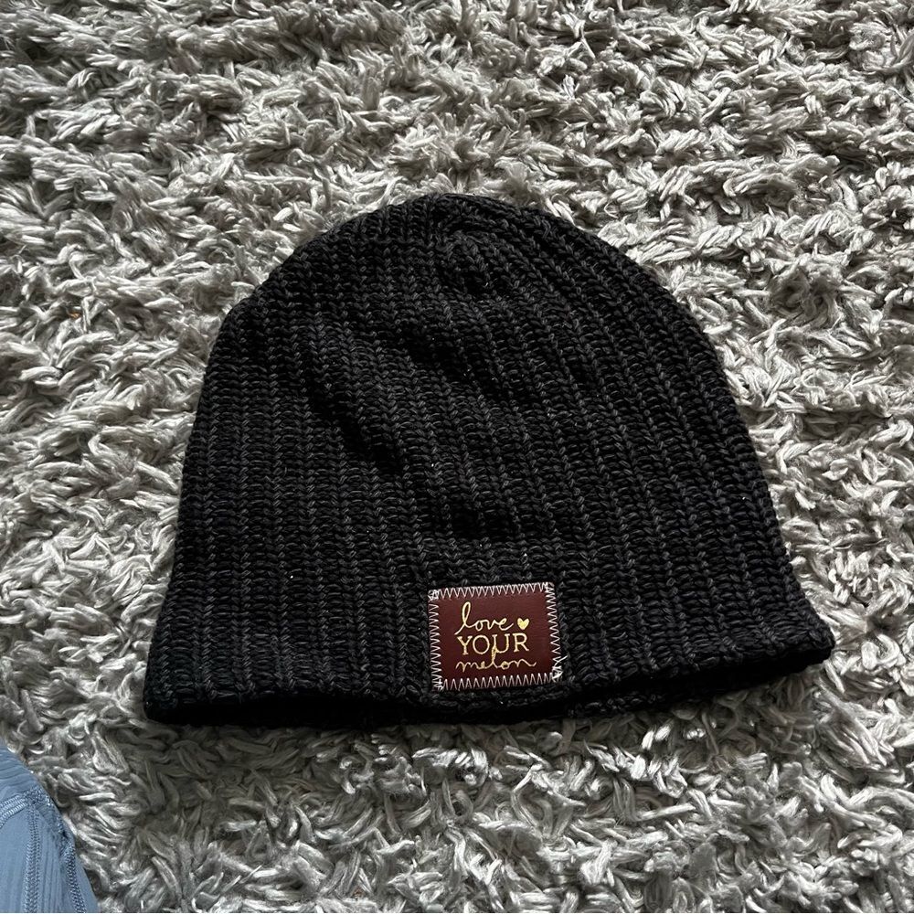 love your melon grey beanie hat
